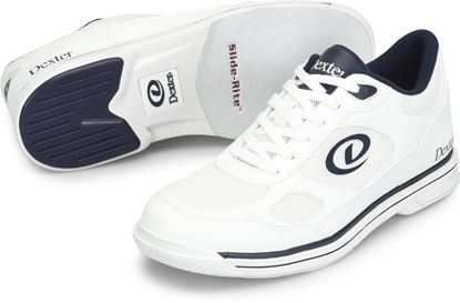 Picture of Dexter Randy White Navy Men's Wide Bowling Shoes