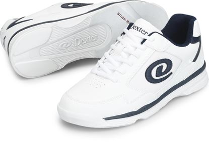 Picture of Dexter Mens Ricky V White Blue Bowling Shoes