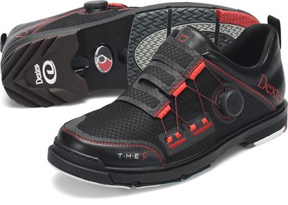 Picture of Dexter Mens The 9 Stryker Black Red Wide Bowling Shoes