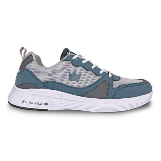 Picture of Brunswick Men's Outback Grey Blue Bowling Shoes