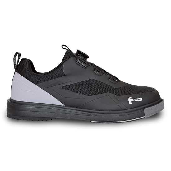 Picture of Hammer Men's Vibe Black Grey Right Hand Wide Bowling Shoes