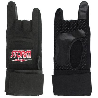 Picture of Storm Xtra Grip Plus Wrist Support Black Left Hand Bowling Glove